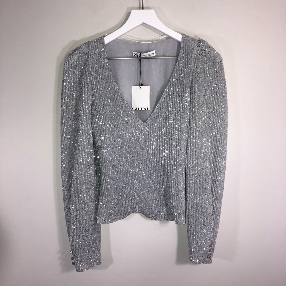 Zara Silver Sweater